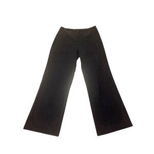 Eileen Fisher Pants Womens Size M (32x31.5) Navy Blue‎ Side Zip Wide Leg Career